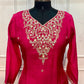 Ruby Radiance Mull Chanderi A-Line 3 Piece Suit Set (RT1163)
