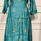 Ocean Mist Mull Chanderi  A-Line Suit Set (RT1164)