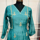 Ocean Mist Mull Chanderi  A-Line Suit Set (RT1164)
