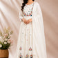 Ivory Blossom Mull Chanderi A-Line Suit Set (RT1167)