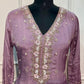 Rosé Blush Premium Embroidered Chinon Anarkali Set (RT1173)