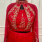 Scarlet Royale Georgette Embroidered One Minute Saree Set (RT1266)