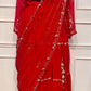 Scarlet Royale Georgette Embroidered One Minute Saree Set (RT1266)