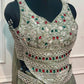 Sage Mist Salsa Embellished Palazzo Set (RT1263)
