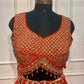 Tangerine Glow Georgette Embroidered Lehenga Set (RT1265)