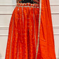 Tangerine Glow Georgette Embroidered Lehenga Set (RT1265)