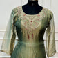 Olive Green Embroidered A-Line Suit Set (RT1346)