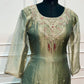 Olive Green Embroidered A-Line Suit Set (RT1346)
