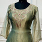 Olive Green Embroidered A-Line Suit Set (RT1346)