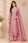 Dusty Pink Embroidered Salsa A-Line Suit Set (RT1479)