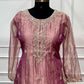 Dusty Pink Embroidered Salsa A-Line Suit Set (RT1479)