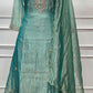 Sage Green Embroidered Salsa A-Line Suit Set (RT1478)