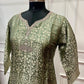Regal Sage Brocade Banaras Straight-Cut 3-Piece Set (RT1480)