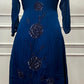 Midnight Bloom Chinon Embroidered A-Line Suit Set (RT1484)