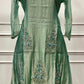 Elegant Sage Mist Floral Salsa A-Line Suit Set (RT1485)