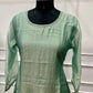Elegant Sage Mist Floral Salsa A-Line Suit Set (RT1485)