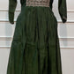Emerald Royale Mull Chanderi Embroidered A-Line Suit Set (RT1610)