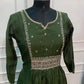 Emerald Royale Mull Chanderi Embroidered A-Line Suit Set (RT1610)