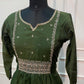 Emerald Royale Mull Chanderi Embroidered A-Line Suit Set (RT1610)