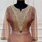 Rosewood Glow Salsa Embroidered A-Line Suit Set (RT1608)