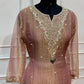 Rosewood Glow Salsa Embroidered A-Line Suit Set (RT1608)