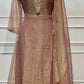 Rosewood Glow Salsa Embroidered A-Line Suit Set (RT1608)