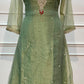 Golden Sage Salsa Embroidered A-Line Suit Set (RT1609)
