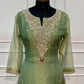 Golden Sage Salsa Embroidered A-Line Suit Set (RT1609)