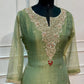 Golden Sage Salsa Embroidered A-Line Suit Set (RT1609)