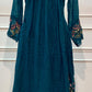 Teal Bloom Kota Cotton A-Line Suit Set (RT1605)