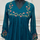 Teal Bloom Kota Cotton A-Line Suit Set (RT1605)