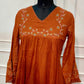 Rust Blossom Kota Cotton A-Line Suit Set (RT1604)