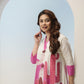 Pink & Off-White Cactus Print Tiered Kurta  Dress 135
