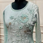 Elegant Sky Blue Chinon Ethnic Suit Set (RT 2004)