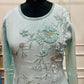 Elegant Sky Blue Chinon Ethnic Suit Set (RT 2004)