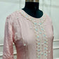 Blush Pink Chinon Embroidered Kurta Palazzo Set (RT 2005)
