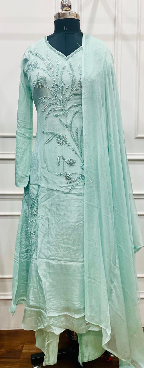 Soft Chinon Party Wear Kurta Set for Women (RT 2008)