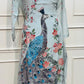 Peacock Bloom Chinon Kurta Set (RT 2009)