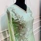 Mint Sea Green Chinon Embroidered Kurta Set (RT 2001)