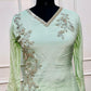 Mint Sea Green Chinon Embroidered Kurta Set (RT 2001)