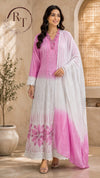 Pastel Pink Cotton Embroidered Suit Set (RT 2002)