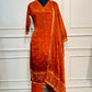 Butter Crepe Elegance – Orange Suit Set (RT2024)
