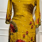 Mustard Floral Chinon Straight Cut 3-Piece Set (RT2019)