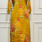 Golden Mustard Floral Chinon Straight Cut 3-Piece Set (RT2023)