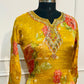 Golden Mustard Floral Chinon Straight Cut 3-Piece Set (RT2023)