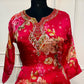 Rani Pink Floral Chinon Straight Cut 3-Piece Set (RT2022)