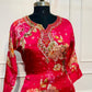 Rani Pink Floral Chinon Straight Cut 3-Piece Set (RT2022)
