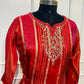 Scarlet Red Shimmer Straight Cut Suit Set (RT2014)