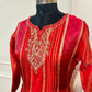Scarlet Red Shimmer Straight Cut Suit Set (RT2014)