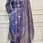 Lavender Purple Shimmer Straight Cut Suit Set (RT2015)